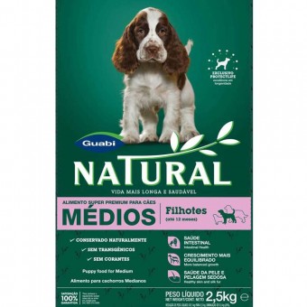 Guabi Natural Filhotes Médios - 15kg Guabi Natural Filhotes Médios - 15kg